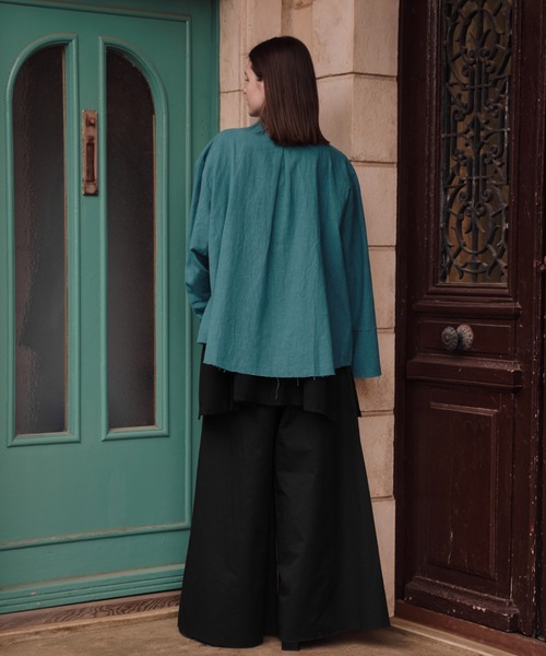 seyto（セイト）の「Flare sleeve short linen jacket / フレア