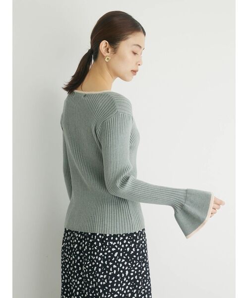 Petit fleur(プチフルール)の「・Petit Fleur フリルソデニットプルオーバー(ニット/セーター・レディース・ブラック/オフホワイト/ミント・FREE)」の15枚目の写真