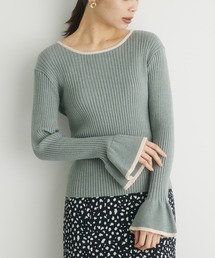 Petit fleur | ・Petit Fleur フリルソデニットプルオーバー(ニット/セーター)