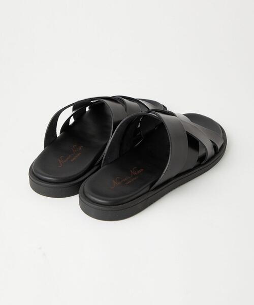 green label relaxing（グリーンレーベルリラクシング）の「＜Nuovo Nicar＞レザー クロス サンダル（サンダル・メンズ・ブラック・41/43/42）」の6枚目の写真