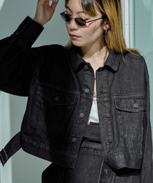 Ezick(�G�W�b�N)��Mode denim punching �V���[�g�W���P�b�g(�f�j���W���P�b�g)