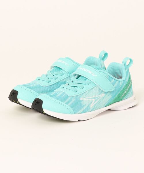 瞬足(シュンソク)の「瞬足/SYUNSOKU/キッズスニーカー/JJ-057(スニーカー・キッズ・ブルー/ネイビー/イエロー×グリーン/ブラック/ミント・16.0cm/18.5cm/19.0cm/20.5cm/21.0cm/22.0cm/22.5cm/23.5cm/24.5cm/25.0cm/16.5cm/17.0cm/17.5cm/18.0cm/21.5cm/24.0cm/19.5cm/20.0cm/23.0cm)」の16枚目の写真