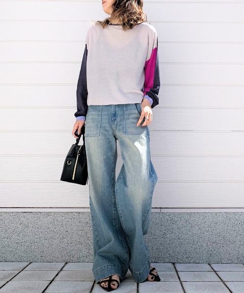 Q（キュー）の「2wayドルマンカーディガン（カーディガン/ボレロ・レディース・ライム/チャコールグレー/アイボリー・MEDIUM）」の8枚目の写真