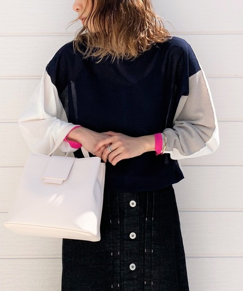 Q（キュー）の「2wayドルマンカーディガン（カーディガン/ボレロ・レディース・ライム/チャコールグレー/アイボリー・MEDIUM）」の7枚目の写真