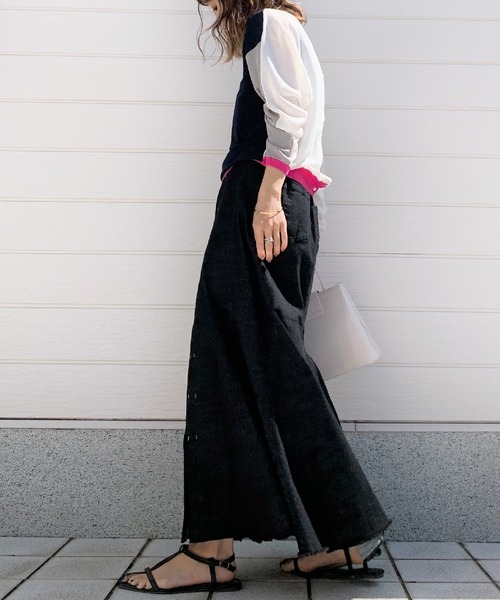 Q（キュー）の「2wayドルマンカーディガン（カーディガン/ボレロ・レディース・ライム/チャコールグレー/アイボリー・MEDIUM）」の10枚目の写真