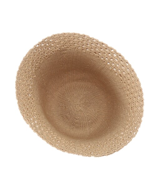 SHOO・LA・RUE（シューラルー）の「◆透かし柄サーモニットチューリップハット（ハット・レディース・ブラック/アイボリー/サンドベージュ・00）」の8枚目の写真