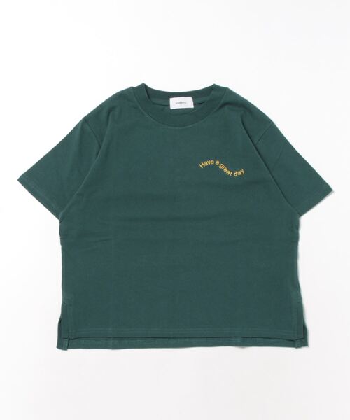 undeny.(アンディニ-)の「undeny/アンディニー エンブロイダリー Tシャツ(Tシャツ/カットソー・キッズ・グリーン/チャコールグレー/ホワイト・M/L/XL)」の16枚目の写真