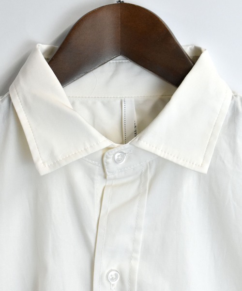 おしゃれスタ（オシャレスタ）の「ブロードビッグレギュラーカラー半袖シャツ【IR】（シャツ/ブラウス・メンズ・ブルー系その他/イエロー系その他/ホワイト系その他/サックスブルー/ブラック系その他/パープル系その他/グリーン/グレイッシュベージュ/ブラック/グリーン系その他/ホワイト・M/L/XL）」の13枚目の写真