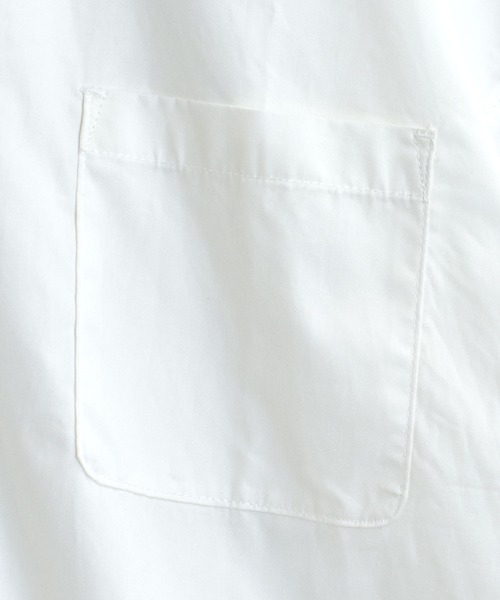 おしゃれスタ（オシャレスタ）の「ブロードビッグレギュラーカラー半袖シャツ【IR】（シャツ/ブラウス・メンズ・ブルー系その他/イエロー系その他/ホワイト系その他/サックスブルー/ブラック系その他/パープル系その他/グリーン/グレイッシュベージュ/ブラック/グリーン系その他/ホワイト・M/L/XL）」の14枚目の写真