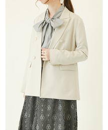 Te chichi | ダブルブレストテーラードジャケット(ノーカラージャケット)