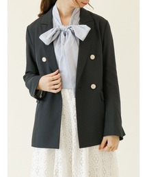 Te chichi | ダブルブレストテーラードジャケット(ノーカラージャケット)