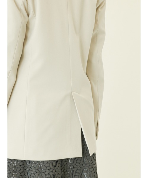 Te chichi（テチチ）の「ダブルブレストテーラードジャケット（ノーカラージャケット・レディース・ベージュ/ネイビー/ブルー・ﾌﾘ-）」の16枚目の写真