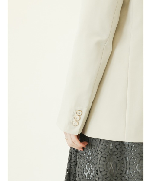 Te chichi（テチチ）の「ダブルブレストテーラードジャケット（ノーカラージャケット・レディース・ベージュ/ネイビー/ブルー・ﾌﾘ-）」の12枚目の写真