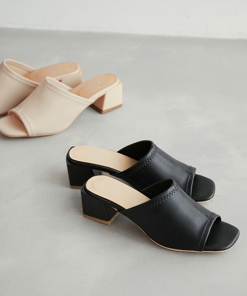 ROPE' PICNIC(ロペピクニック)の「ソフトストレッチアッパーミュール(サンダル・レディース・ブルー/キナリ/ブラック・23.0cm/23.5cm/24.0cm/24.5cm)」の1枚目の写真