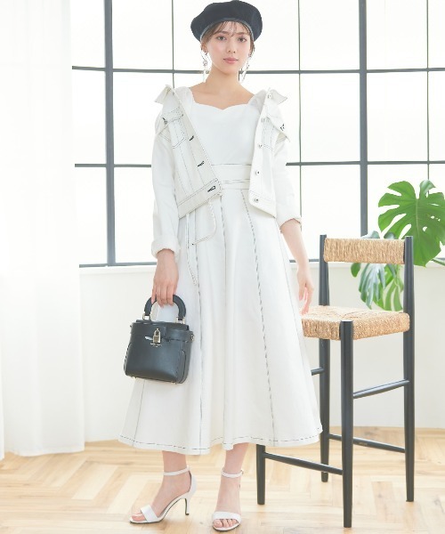 WILLSELECTION（ウィルセレクション）の「バックレースアップコンパクトデニムジャケット（デニムジャケット・レディース・オフホワイト/ネイビー・MEDIUM）」の6枚目の写真