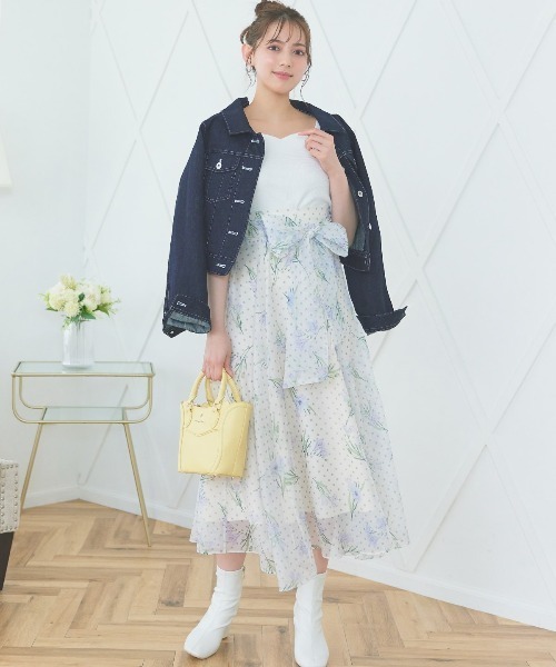 WILLSELECTION（ウィルセレクション）の「バックレースアップコンパクトデニムジャケット（デニムジャケット・レディース・オフホワイト/ネイビー・MEDIUM）」の7枚目の写真