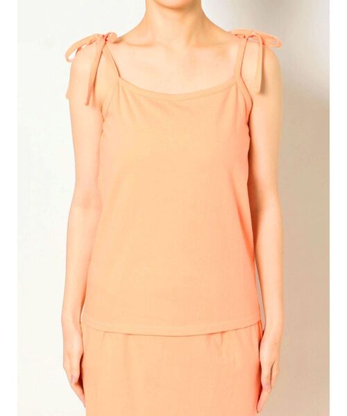 merry jenny（メリージェニー）の「ribbon cotton camisole（キャミソール・レディース・ブラック/オフホワイト/オレンジ・FREE）」の13枚目の写真