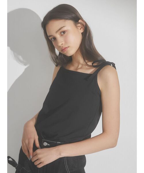 merry jenny（メリージェニー）の「ribbon cotton camisole（キャミソール・レディース・ブラック/オフホワイト/オレンジ・FREE）」の10枚目の写真