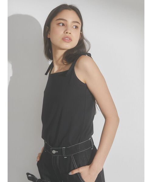 merry jenny（メリージェニー）の「ribbon cotton camisole（キャミソール・レディース・ブラック/オフホワイト/オレンジ・FREE）」の14枚目の写真