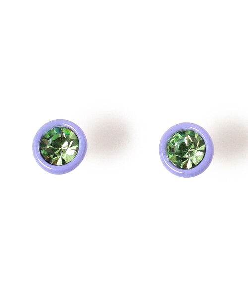 Ray BEAMS(レイビームス)の「Ray BEAMS / 配色 スワロフスキー ピアス(ピアス(両耳用)・レディース・サックスブルー/オレンジ/ラベンダー・ONE SIZE)」の3枚目の写真