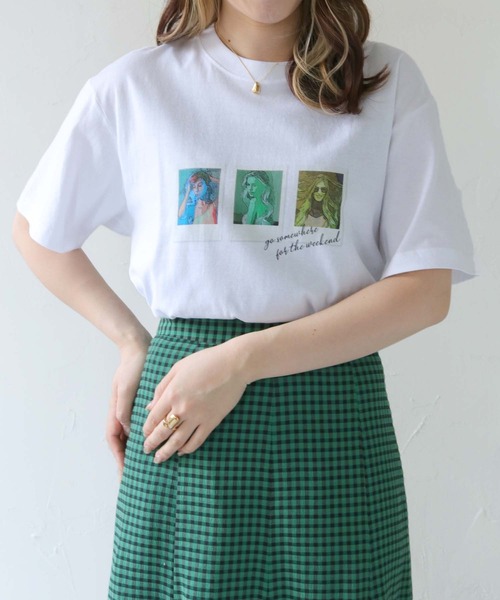 HER CLOSET（ハークローゼット）の「【shemoshelly】WEB限定アメコミ風Tシャツ（Tシャツ/カットソー・レディース・ホワイト・L/M/S）」の8枚目の写真