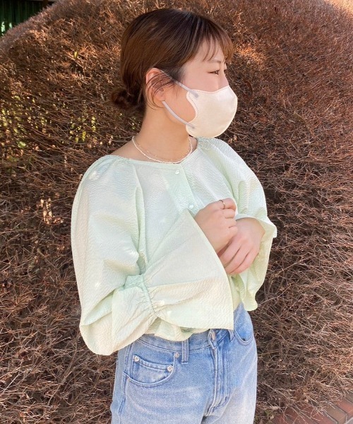 flower（フラワー）の「ジューシーパフブラウス（シャツ/ブラウス・レディース・アイボリー/グリーン/ピンク・FREE）」の13枚目の写真