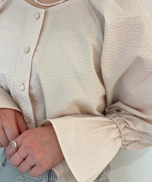 flower（フラワー）の「ジューシーパフブラウス（シャツ/ブラウス・レディース・アイボリー/グリーン/ピンク・FREE）」の16枚目の写真