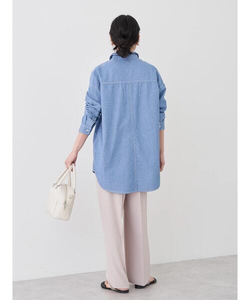 AMERICAN HOLIC（アメリカンホリック）の「ダンガリーシャツチュニック（シャツ/ブラウス・レディース・サックスブルー・L/M）」の5枚目の写真