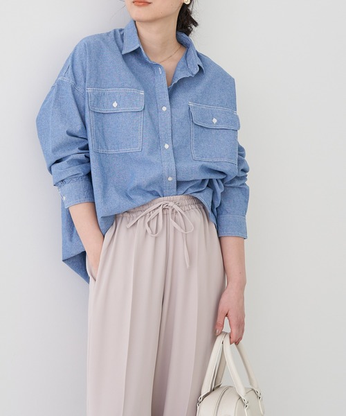 AMERICAN HOLIC（アメリカンホリック）の「ダンガリーシャツチュニック（シャツ/ブラウス・レディース・サックスブルー・L/M）」の18枚目の写真