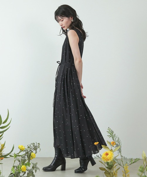 Kana(カナ)の「2way ノースリーブ ドット ボリューム ワンピース きれいめ パーティー ドレス 結婚式 お呼ばれ オケージョン(ワンピース・レディース・ブラック・フリー)」の16枚目の写真