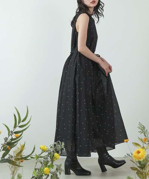 Kana(カナ)の「2way ノースリーブ ドット ボリューム ワンピース きれいめ パーティー ドレス 結婚式 お呼ばれ オケージョン(ワンピース・レディース・ブラック・フリー)」の18枚目の写真