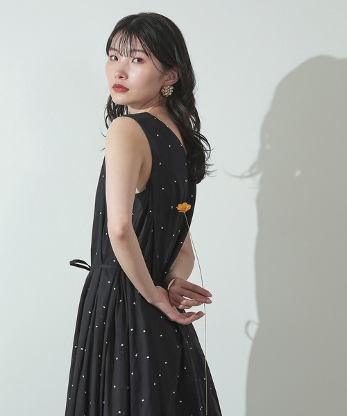 Kana(カナ)の「2way ノースリーブ ドット ボリューム ワンピース きれいめ パーティー ドレス 結婚式 お呼ばれ オケージョン(ワンピース・レディース・ブラック・フリー)」の19枚目の写真