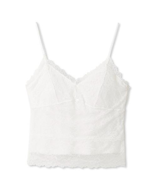 SNIDEL（スナイデル）の「レースカップインインナー（キャミソール・レディース・ブラック/ホワイト/ピンクベージュ・FREE）」の2枚目の写真