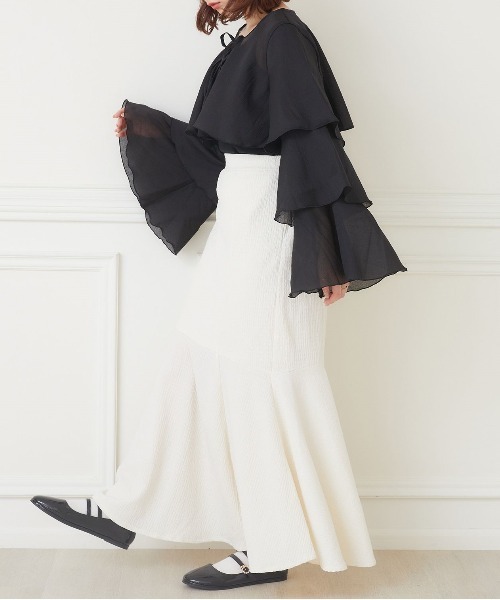 ems excite（エムズエキサイト）の「ポコポコマーメイドSK（スカート・レディース・ブラック/ブルー/ナチュラル/ブラック系その他2/オレンジ・FREE）」の16枚目の写真