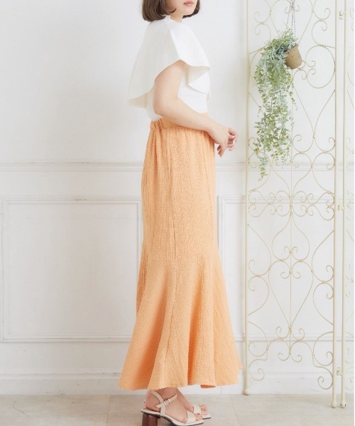 ems excite（エムズエキサイト）の「ポコポコマーメイドSK（スカート・レディース・ブラック/ブルー/ナチュラル/ブラック系その他2/オレンジ・FREE）」の6枚目の写真