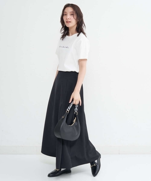 a.v.v（アーヴェヴェ）の「ライトタフタサーキュラースカート（スカート・レディース・ブルー/アイボリー/ブラック・36/38/40/42/34）」の9枚目の写真