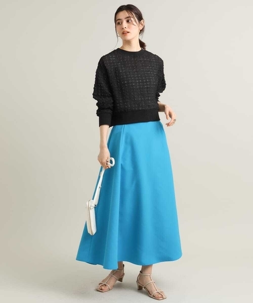 a.v.v（アーヴェヴェ）の「ライトタフタサーキュラースカート（スカート・レディース・ブルー/アイボリー/ブラック・36/38/40/42/34）」の18枚目の写真