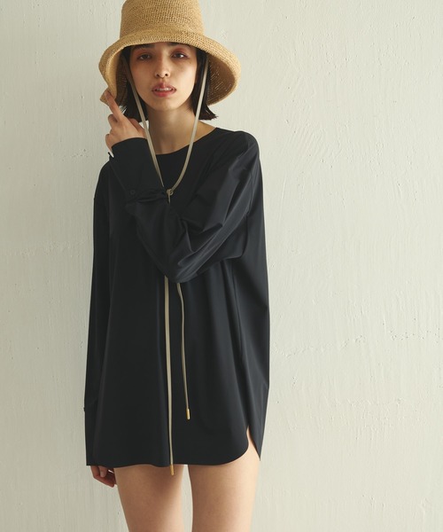 Whim Gazette（ウィムガゼット）の「＜水着＞ラッシュガード（ラッシュガード・レディース・ブラウン/ブラック・FREE）」の2枚目の写真