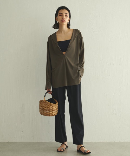 Whim Gazette（ウィムガゼット）の「＜水着＞ラッシュガード（ラッシュガード・レディース・ブラウン/ブラック・FREE）」の3枚目の写真