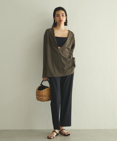 Whim Gazette（ウィムガゼット）の「＜水着＞ラッシュガード（ラッシュガード・レディース・ブラウン/ブラック・FREE）」の4枚目の写真