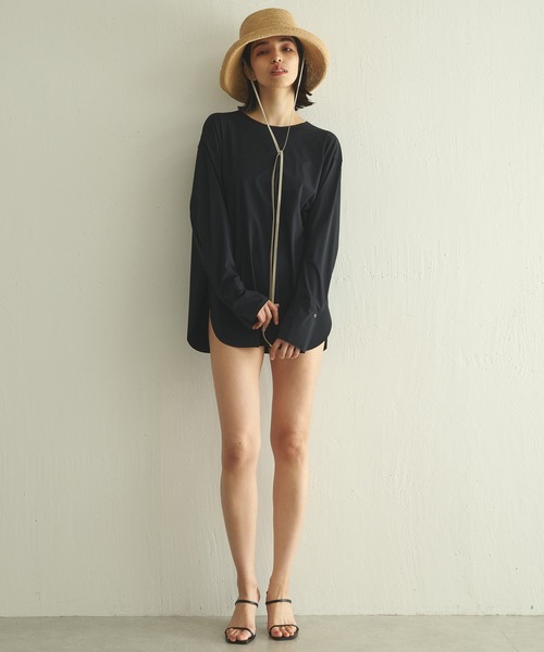 Whim Gazette（ウィムガゼット）の「＜水着＞ラッシュガード（ラッシュガード・レディース・ブラウン/ブラック・FREE）」の20枚目の写真