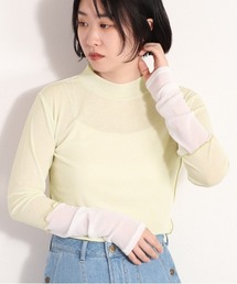 ソデキリカエシアーハイネックTee