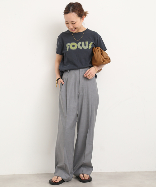 Deuxieme Classe WOOL TRO タックパンツ サイズ34グレー WOOL TRO タックパンツ（スラックス）｜Deuxieme Classe