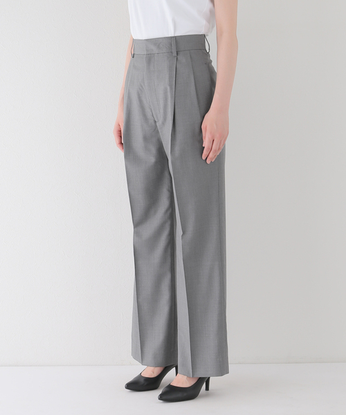 Deuxieme Classe WOOL TRO タックパンツ サイズ34グレー WOOL TRO タックパンツ（スラックス）｜Deuxieme Classe
