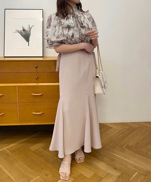 one after another NICE CLAUP（ワンアフターアナザーナイスクラップ）の「【S/Mサイズあり】サイドベルトマーメイドスカート（スカート・レディース・杢グレー/ブラック/ピンク/ベージュ・SMALL/MEDIUM）」の18枚目の写真