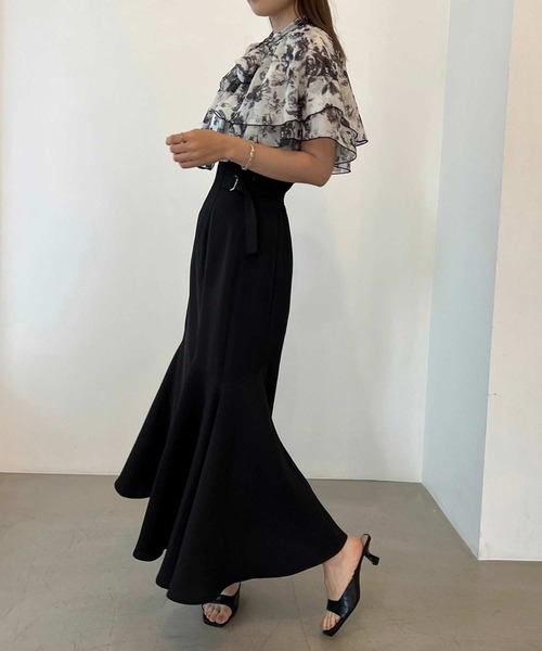 one after another NICE CLAUP（ワンアフターアナザーナイスクラップ）の「【S/Mサイズあり】サイドベルトマーメイドスカート（スカート・レディース・杢グレー/ブラック/ピンク/ベージュ・SMALL/MEDIUM）」の7枚目の写真