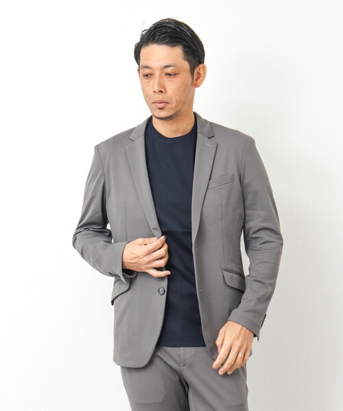 Stutostein Nolley's(シュテットシュタインノーリーズ)の「接触冷感/吸水速乾ベーシッククルーネックT(Tシャツ/カットソー・メンズ・カーキ/ライトブルー/ホワイト/ダークネイビー/グレイッシュベージュ・M/L/S)」の13枚目の写真