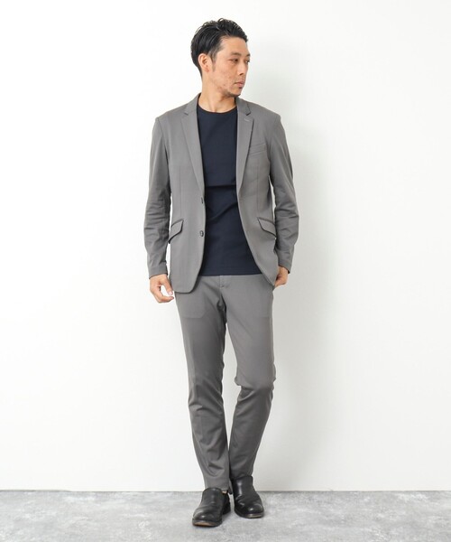 Stutostein Nolley's(シュテットシュタインノーリーズ)の「接触冷感/吸水速乾ベーシッククルーネックT(Tシャツ/カットソー・メンズ・カーキ/ライトブルー/ホワイト/ダークネイビー/グレイッシュベージュ・M/L/S)」の14枚目の写真