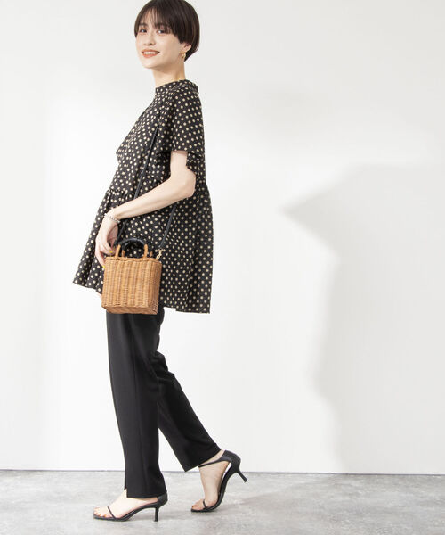 NOLLEY’S（ノーリーズ）の「◇【WEB限定】ミラクルウェーブペプラムブラウス（シャツ/ブラウス・レディース・ブラック系その他4/ベージュ系その他4/ラベンダー/ブラック・FREE）」の21枚目の写真