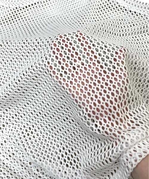 Chikashitsu +（チカシツプラス）の「ストリートファッション Chikashitsu + チカシツプラス net knit vest オーバーサイズベスト メッシュベスト サマーニット（ベスト・メンズ・ブルー/ブラック/ホワイト・ONE SIZE）」の15枚目の写真